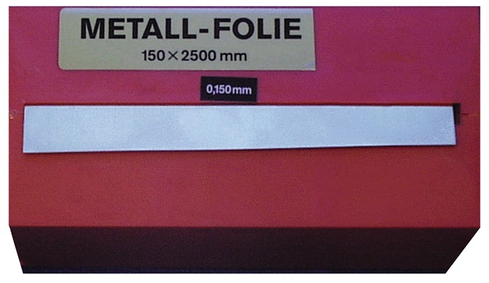 Record Metallfolie Stahl rostfrei 150 x 2500 x 0,050 mm 