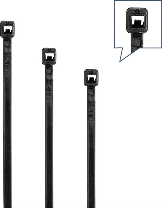 Kabelbinderset 500-teilig Polyamid 6.6 schwarz auf ZW24.de kaufen 