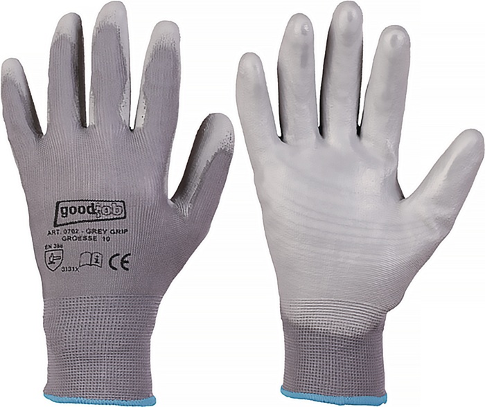 Tools Agentur fr Qualittswerkzeug | Handschuh GREY GRIP Gre 10 grau EN  420, EN 388 PSA-Kategorie II GOODJOB