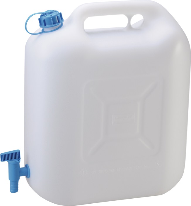 mit Auslaufhahn H495xB350xT1... Hünersdorff Wasserkanister 22 l HD-PE stapelbar 