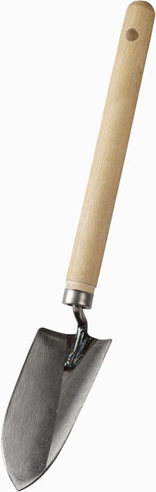 Erdlochbohrer mit Zentrierspitze 70mm grau pulverbeschichtet mit Hartholzgriff
