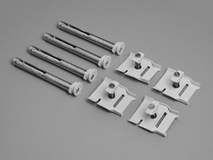BEMM Bohrkonsolen-Set weiß, für Röhrenradiatoren 4 Stück