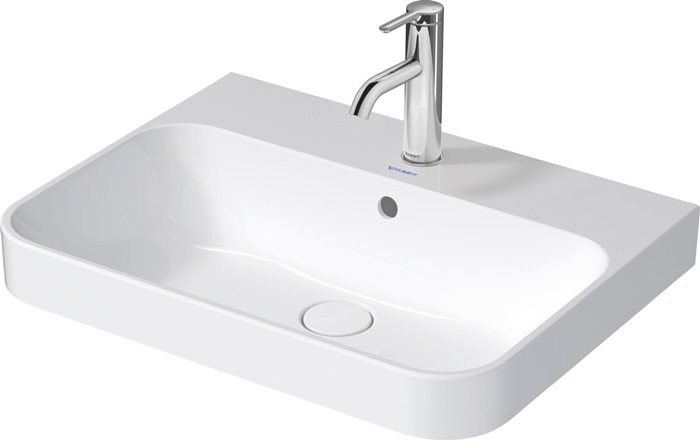 Duravit Aufsatzbecken Happy D Plus Mit Berlauf Mit Hahnlochbank