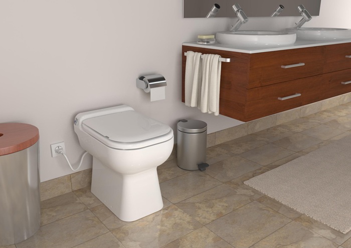 SFA Kompakt-WC SaniCompact Luxe mit Waschtischanschluss weiß